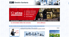 Desktop Screenshot of gestion-sanitaria.com