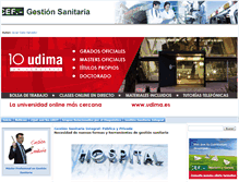 Tablet Screenshot of gestion-sanitaria.com